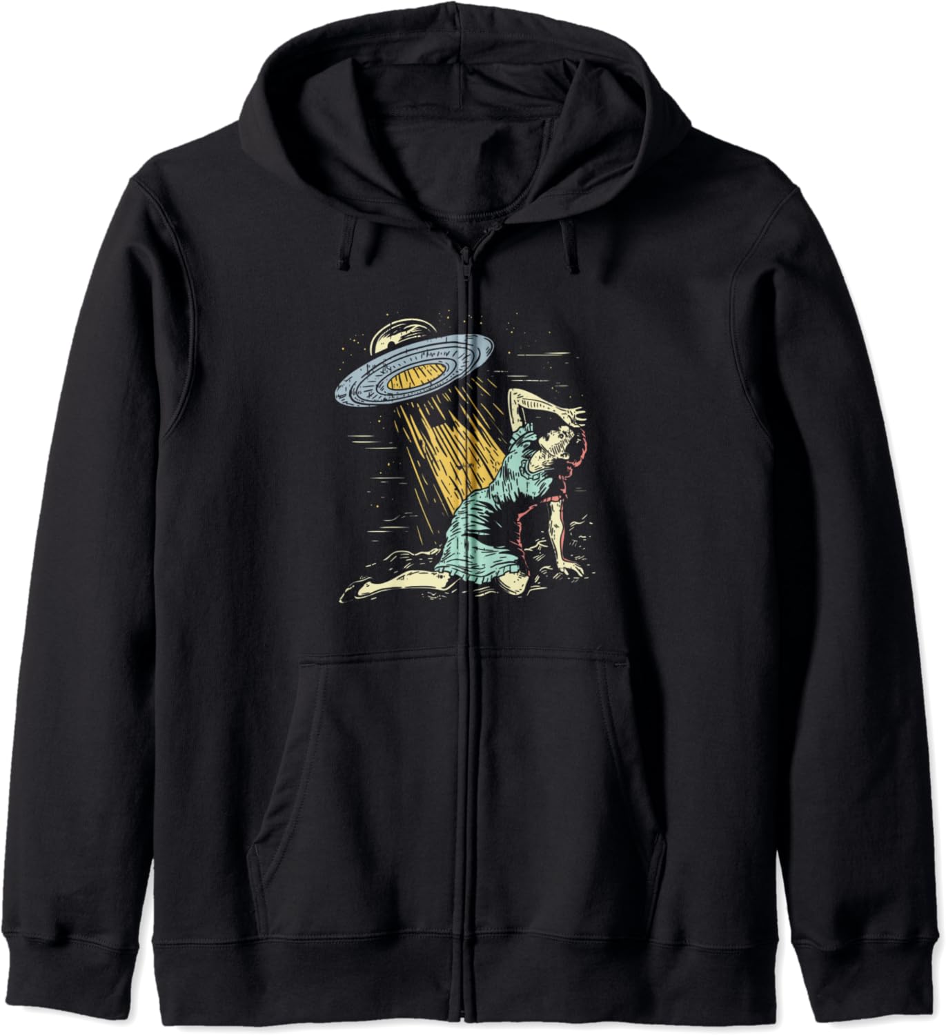 Alien UFO Entführung Kapuzenjacke : Amazon.de: Fashion